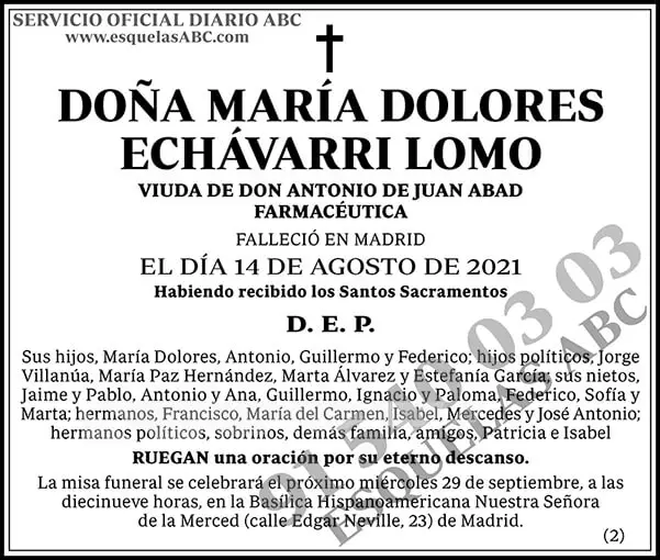 María Dolores Echávarri Lomo