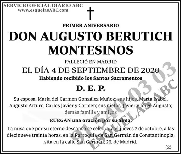 Augusto Berutich Montesinos