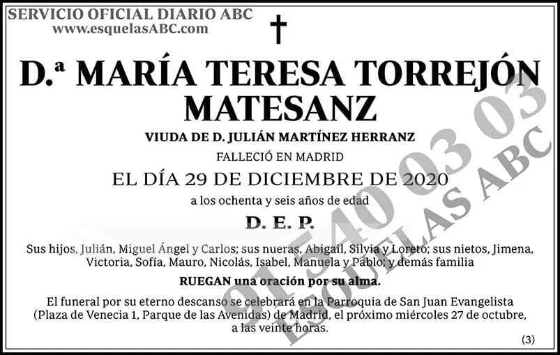 María Teresa Torrejón Matesanz