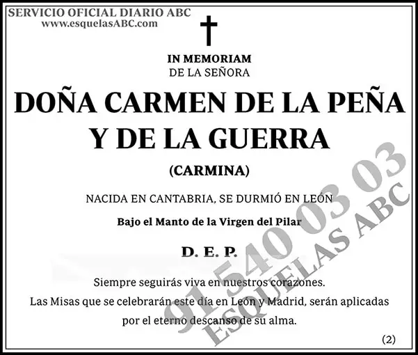 Carmen de la Peña y de la Guerra