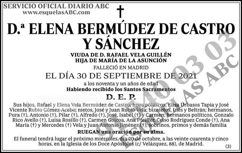 Elena Bermúdez de Castro y Sánchez