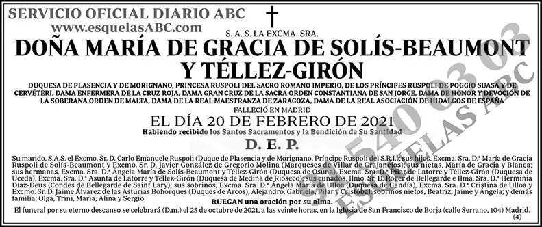 María de Gracia de Solís-Beaumont y Téllez-Girón