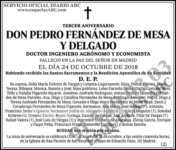 Pedro Fernández de Mesa y Delgado