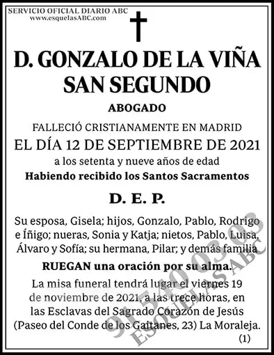 Gonzalo de la Viña San Segundo