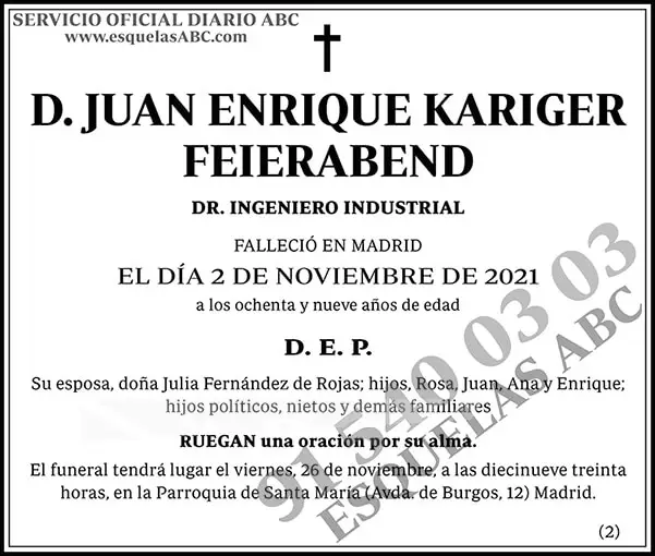 Juan Enrique Kariger Feierabend