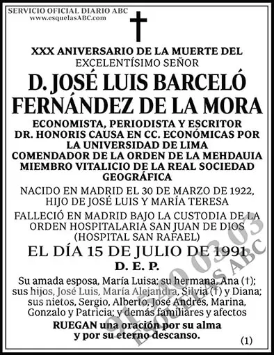 José Luis Barceló Fernández de la Mora