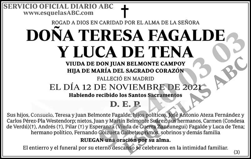 Teresa Fagalde y Luca de Tena