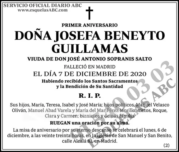 Josefa Beneyto Guillamas