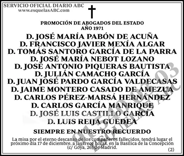 Promoción de Abogados del Estado Año 1971