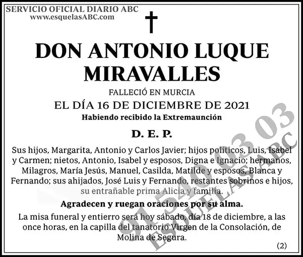 Antonio Luque Miravalles