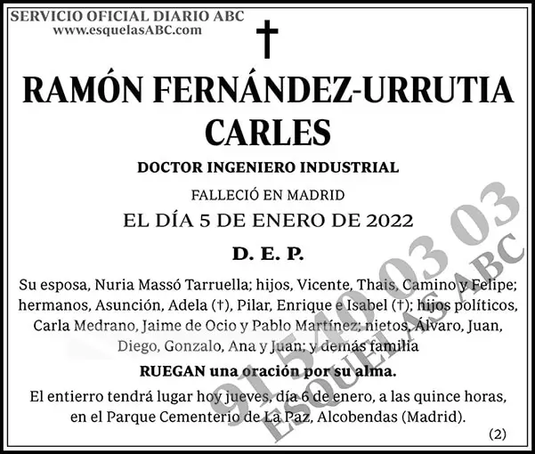 Ramón Fernández-Urrutia Carles