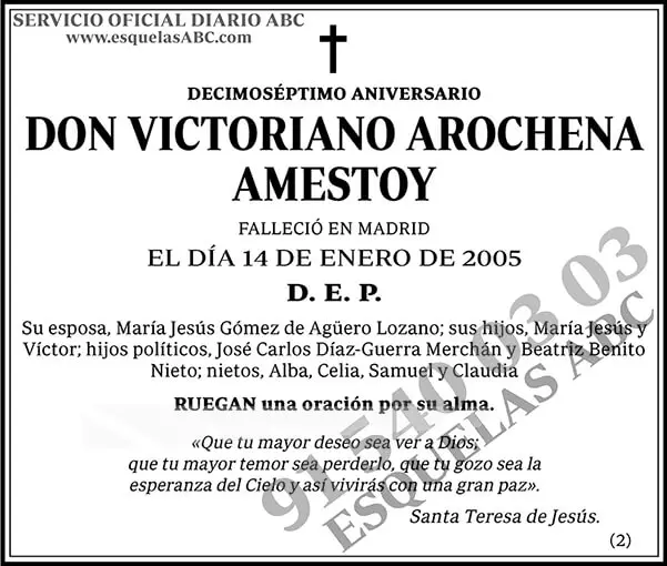Victoriano Arochena Amestoy