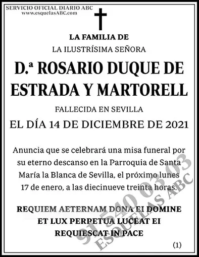 Rosario Duque de Estrada y Martorell