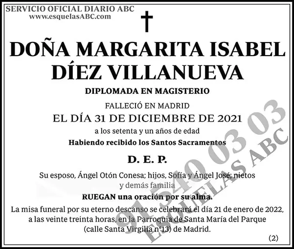 Margarita Isabel Díez Villanueva
