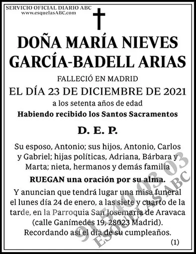 María Nieves García-Badell Arias