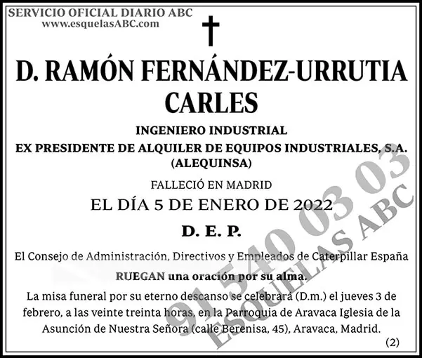 Ramón Fernández-Urrutia Carles