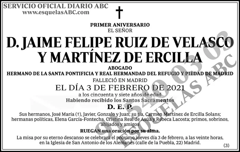 Jaime Felipe Ruiz de Velasco y Martínez de Ercilla