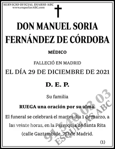 Manuel Soria Fernández de Córdoba