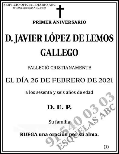 Javier López de Lemos Gallego
