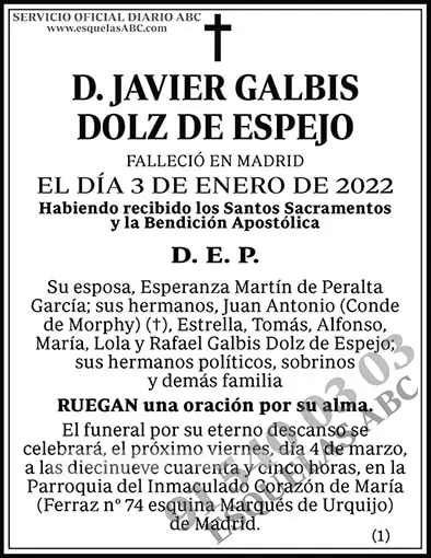 Javier Galbis Dolz de Espejo