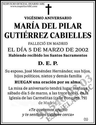 María del Pilar Gutiérrez Cabielles