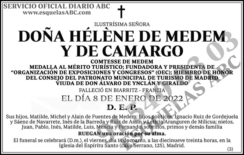 Hélène de Medem y de Camargo