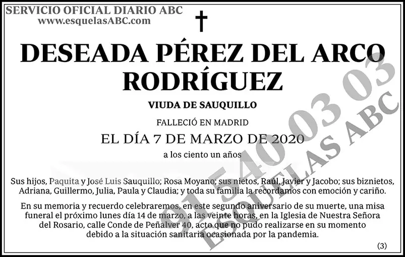 Deseada Pérez del Arco Rodríguez