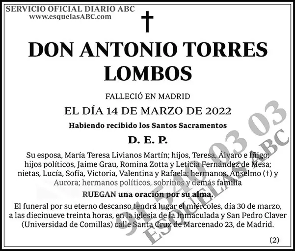 Antonio Torres Lombos