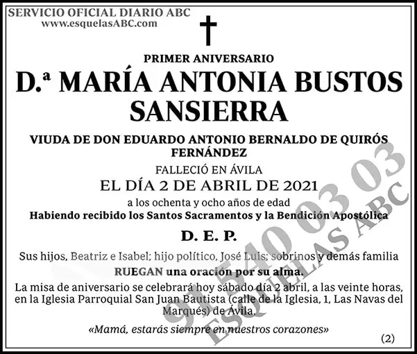 María Antonia Bustos Sansierra