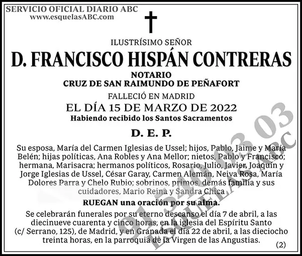Francisco Hispán Contreras