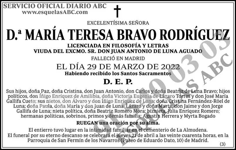 María Teresa Bravo Rodríguez