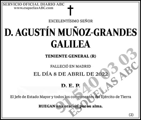 Agustín Muñoz-Grandes Galilea