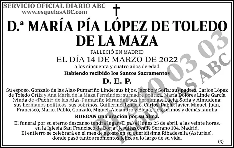 María Pía López de Toledo de la Maza