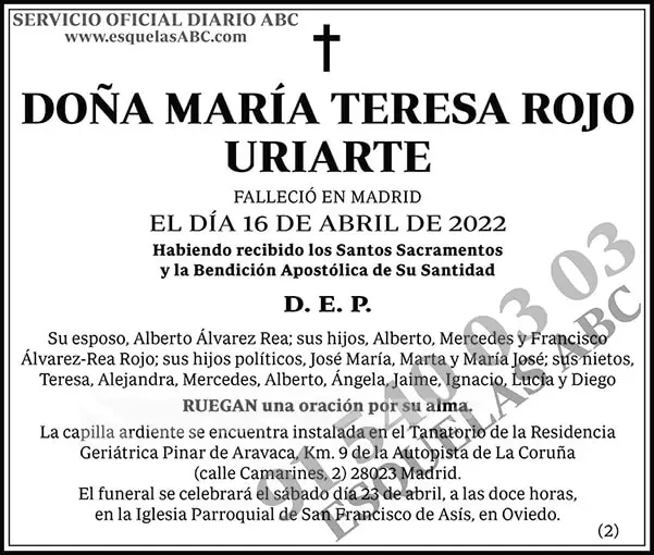 María Teresa Rojo Uriarte