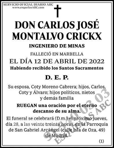 Carlos José Montalvo Crickx