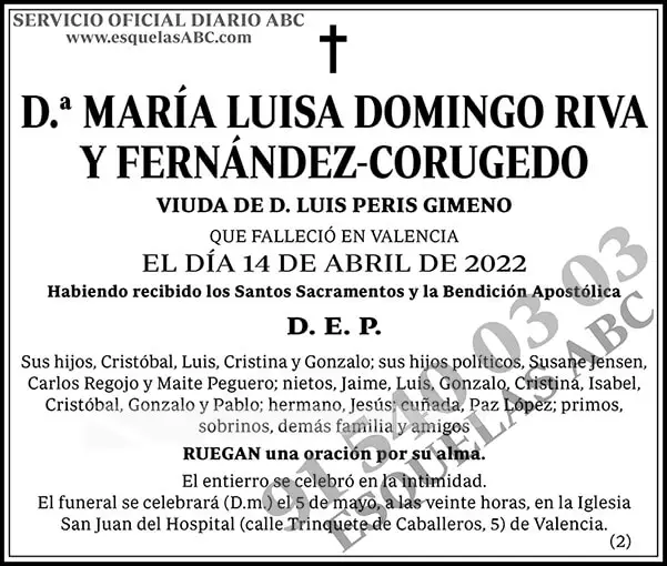 María Luisa Domingo Riva y Fernández-Corugedo
