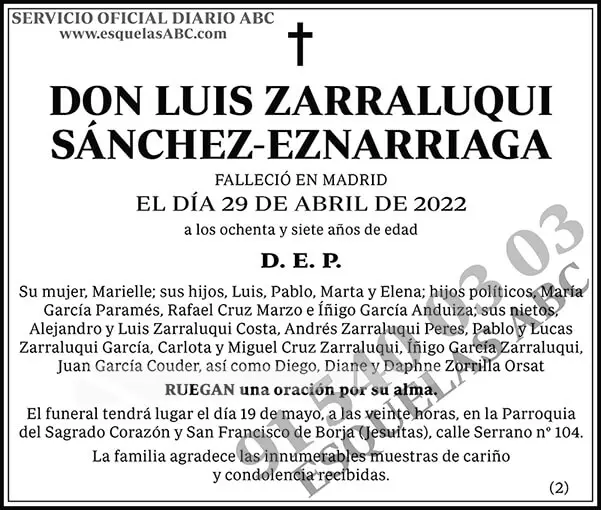 Luis Zarralugui Sánchez-Eznarriaga