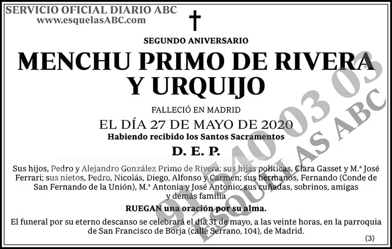 Menchu Primo de Rivera y Urquijo