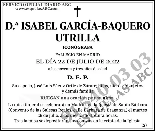 Isabel García-Baquero Utrilla