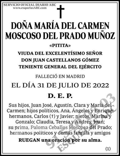 María del Carmen Moscoso del Prado Muñoz