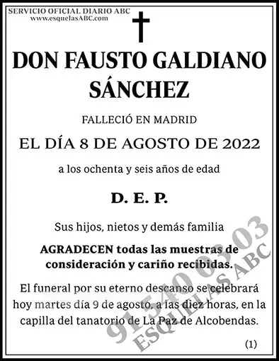 Fausto Galdiano Sánchez