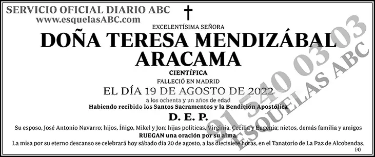 Teresa Mendizábal Aracama