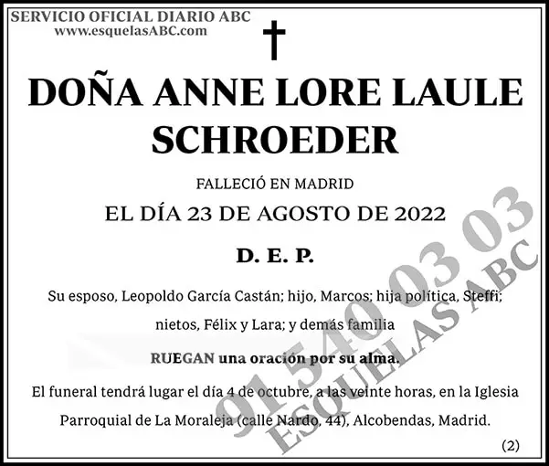 Anne Lore Laule Schroeder
