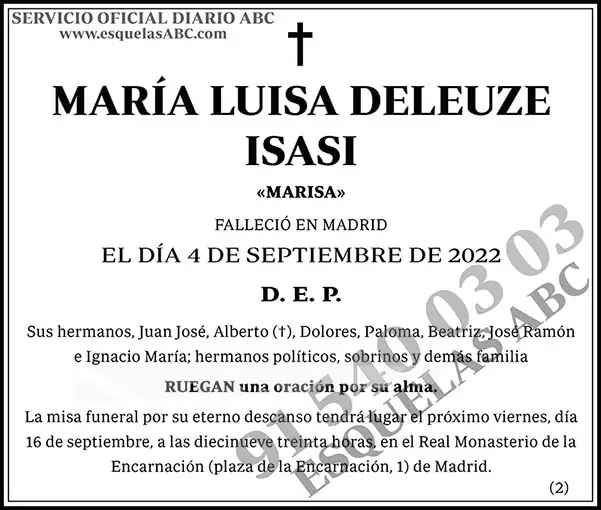 María Luisa Deleuze Isasi