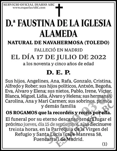 Faustina de la Iglesia Alameda