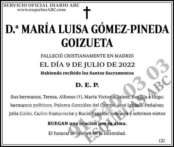 María Luisa Gómez-Pineda Goizuelta