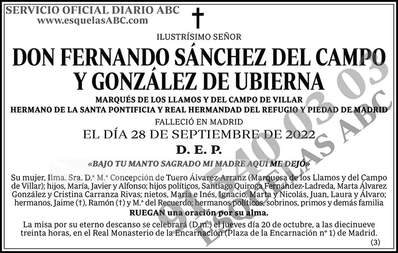 Fernando Sánchez del Campo y González de Ubierna