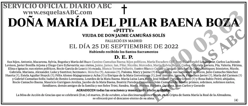 María del Pilar Baeana Boza