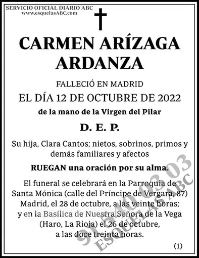 Carmen Arízaga Ardanza