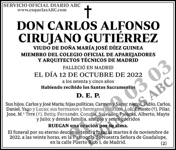 Carlos Alfonso Cirujano Gutiérrez